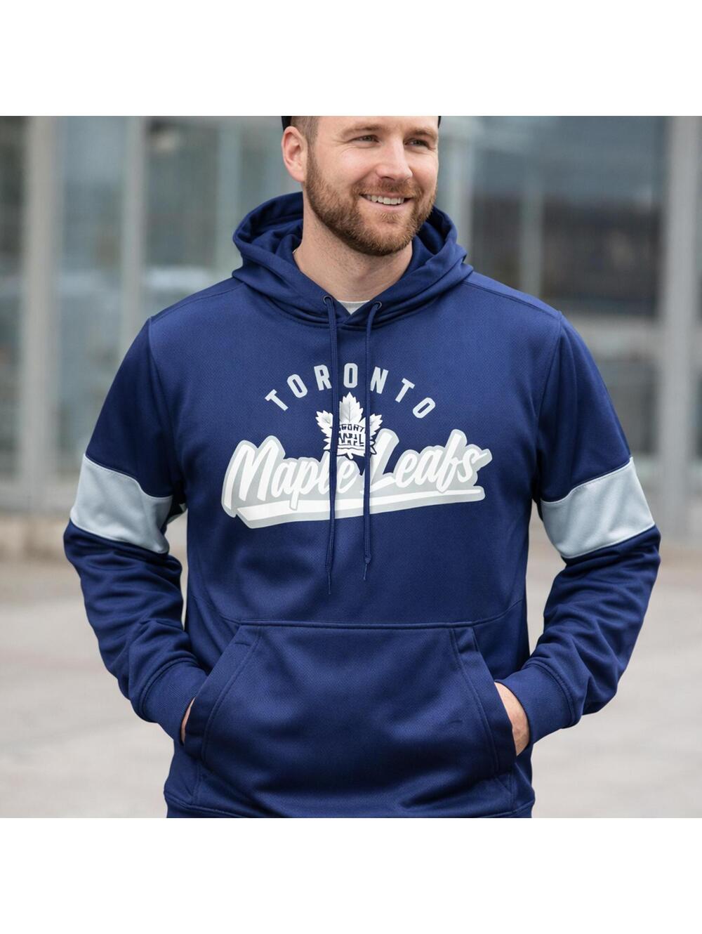 Toronto Maple Leafs NHL Hoodie Blue Pullover M Polyester